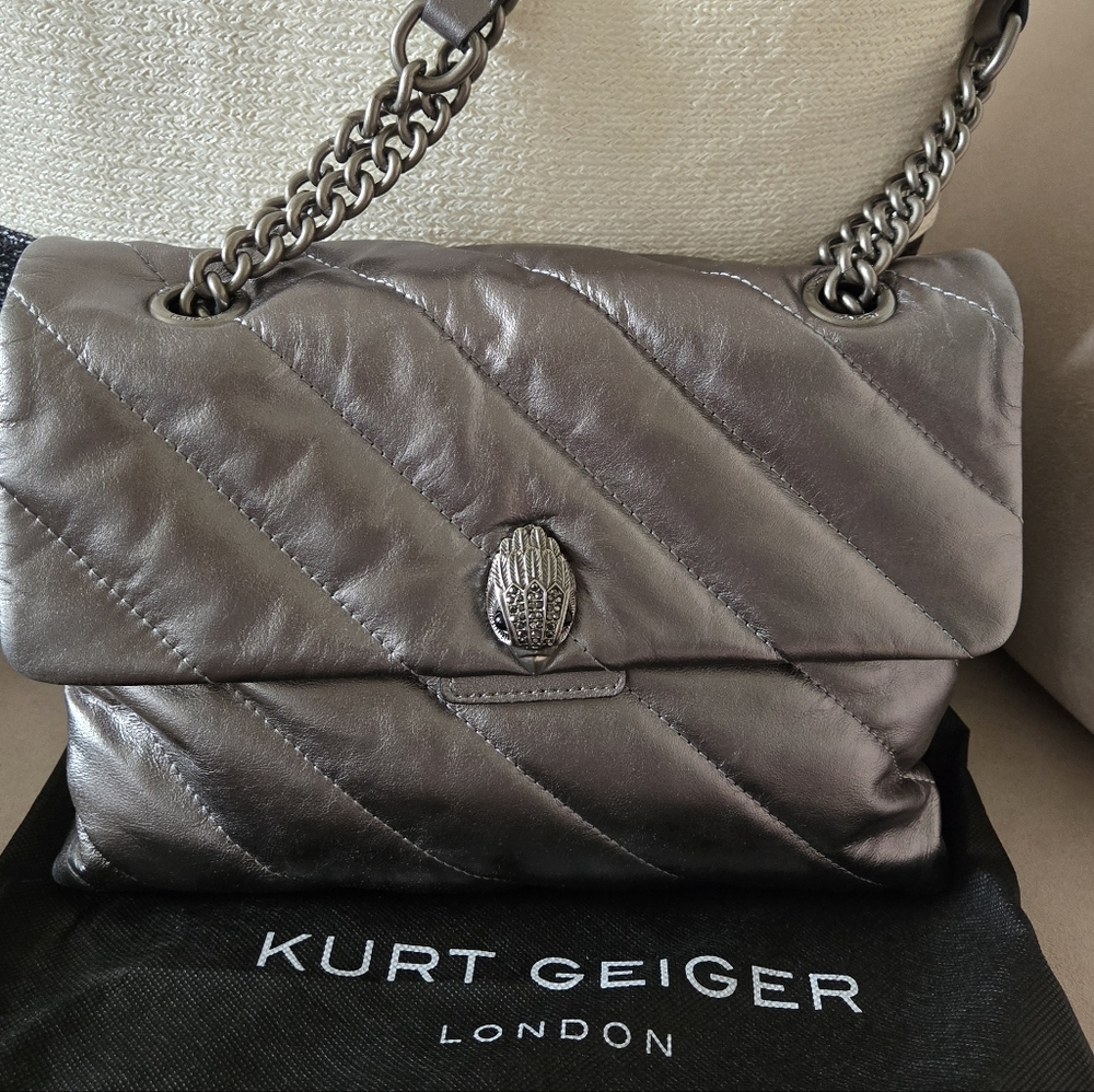 💫Kurt Geiger: London Kensington Medium Quilted  Leather Convertible Bag
